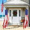 Bandiera Americana con Luce Resistente alle Intemperie Bandiera a Vento Giorno dell'Indipendenza Poliestere Patriottica Display da Esterno per Giardini Portici