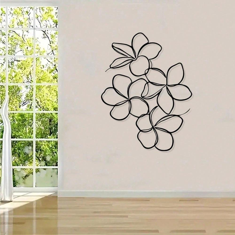 Vintage Plumeria Metal Wall Art Iron Mural Statue Home Decor Gift