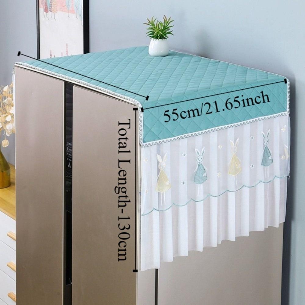 Universal Fit Refrigerator Dust Cover Washable Multi-functional Microwave Oven Cover Dust Proof Decoration Cover Home Protection