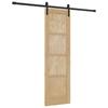 Sliding Door Natural and Black 61 X 198.5 Cm