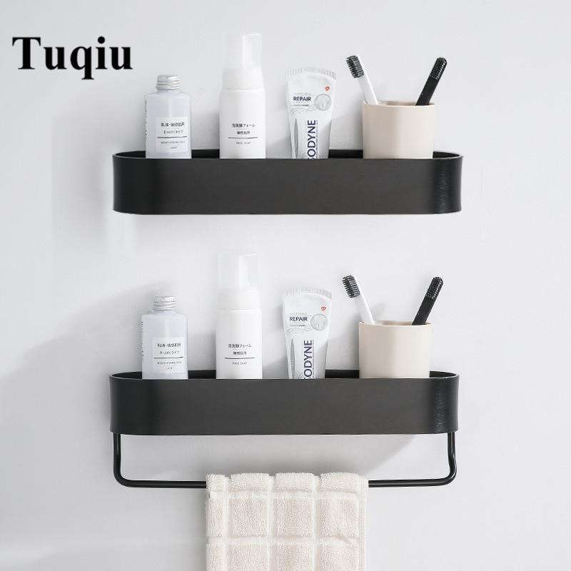 Bathroom Storage Holder Bathroom Shelf Black Aluminum Bath Shower Shelf Bath Shampoo Holder Basket Holder Corner Shelf