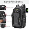 USB Rechargeable Backpack Casual Sports School Bag for Men and Women Lightweight Outdoor Hiking Bag Large Capacity Travel Bag