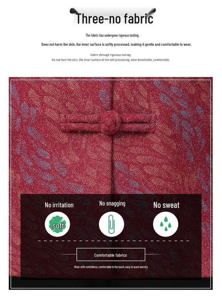 Grandma's Autumn Chinese Style Evening Dress Coat - Elegant Outfit for Middle-Aged & Elderly Women