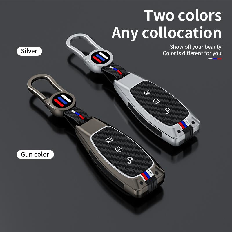 Zinc Alloy Car Key Case Cover Shell Fob For Ford Transit Custom Mondeo Fiesta Kuga ST Line MK3 Focus 3 Station Wagon Ecosport