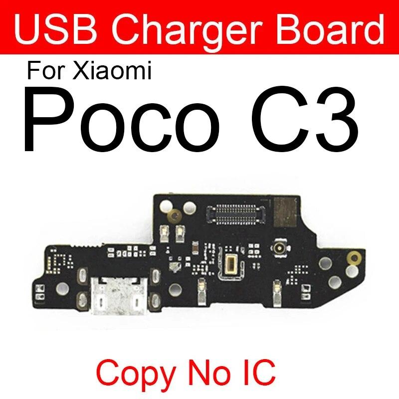 USB Chargng Dock Port Connector Board Flex Cable With Microphone For Xiaomi Mi Poco F1 F2 Pro Poco X3 X2 C3 Mi Play Repair Parts