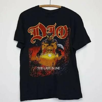 Vintage Dio 1984 Last in Line Tour Koncertní tričko Claude Schnell 100% bavlna Kulatý výstřih Lze prát v pračce