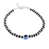 TreegoArt Fashion Latest Black And Silver Beads Evil Eye Charms Black Adjustable Anklet For Womens - Pack Of 1 Pair Anklet For Womens