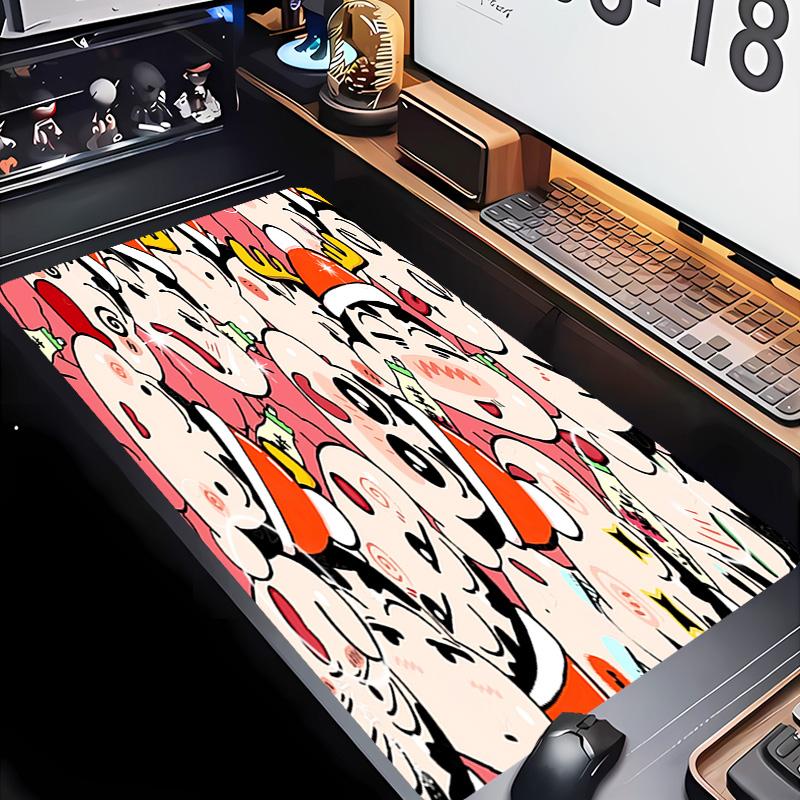Crayon Shin-chan Theme Premium Non-slip Mouse Pad with Stitched Edges,Durable Rubber Material,for Desktop & Gaming Great Gifts