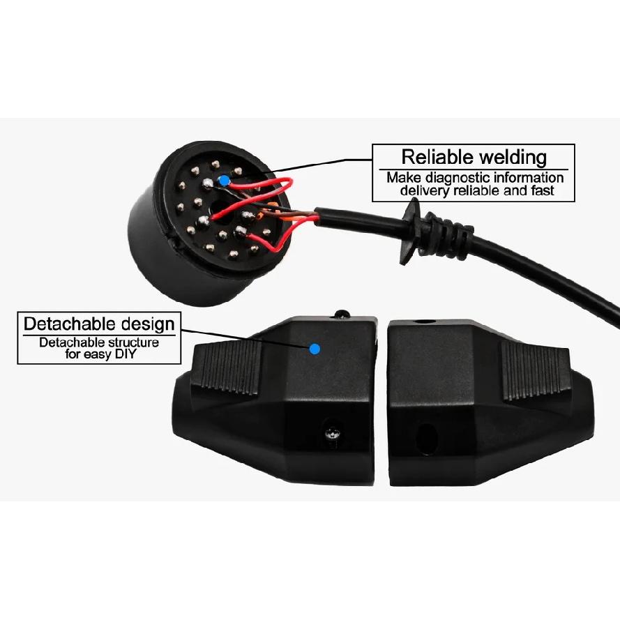 For BMW 20pin to OBD2 16pin connector cable OBD OBD2 adapter cable for BMW e36 e39 X5 Z3 scan tool cable