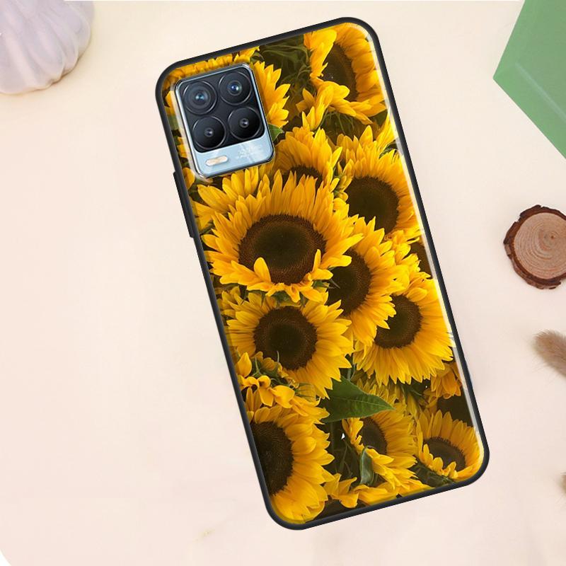 Sunny Sunflower Case For Realme C67 C71 C63 C61 C55 C51 C53 C35 C65 C75 11 12 13 14 Pro Plus GT6 GT7 15 Pro