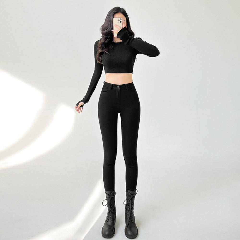 Casual Jeans Women's Tight-fitting Small Feet High Waist Spring 2025 New Autumn Thin Elastic Slim Pencil Pants