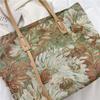 Summer popular single shoulder women's bag new literary oil painting graffiti tote bag casual large-capacity handbag