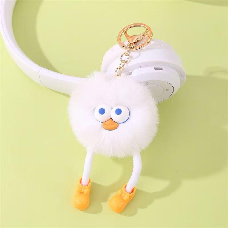 Faux Mink Rabbit Fur Elf Plush Keychain Pendant Ornament
