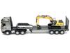 Huina Toys 1552 832mm Long Scale RTR Heavy Equipment Trailer with Power Shovel and Backhoe Figure 2.4GHz 9-Channel 1/18 3-Axle 2-Differential