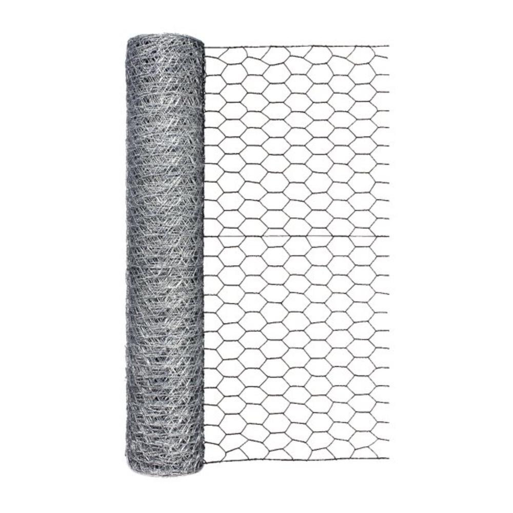 

Galvanized Steel Chicken Wire Roll 24in x 50ft Lightweight Durable Hexagonal Mesh Animal Containment Garden Fencing Plant United States