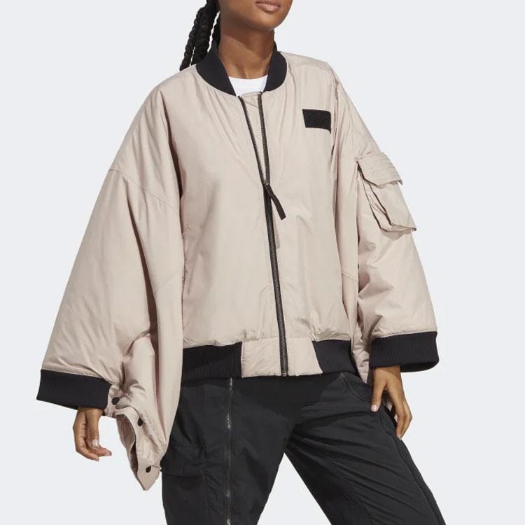 Adidas Color Block Loose Fit Zip Jacket Women Jacket Nude HR6992