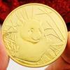 Decorative Gold Plated Commemorative Medals for Panda Tourism Scenic Spots, Hanging Rope, Metal Coins, Commemorative Coins, and Souvenirs