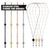 Clips Retractable Badge Reel Lanyard DIY Beaded Lanyard Badge Holder Necklace with ID Card Holders