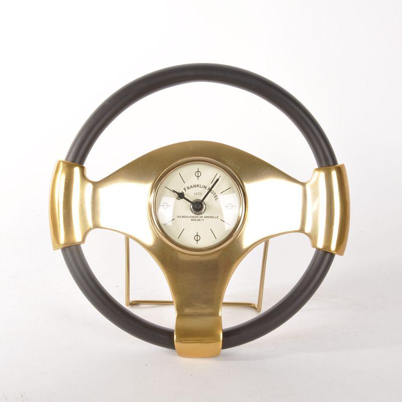 Steering Wheel Desk Clock Metal Nordic Silent Creativity Unique Clocks Art Aesthetic Watches Home Table Decoration Accessories
