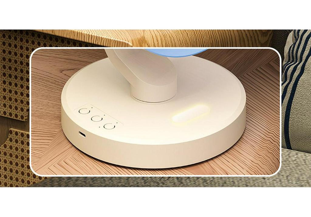 Silent Wall-Mounted & Desktop Electric Fan with Night Light and Strong Air Circulation