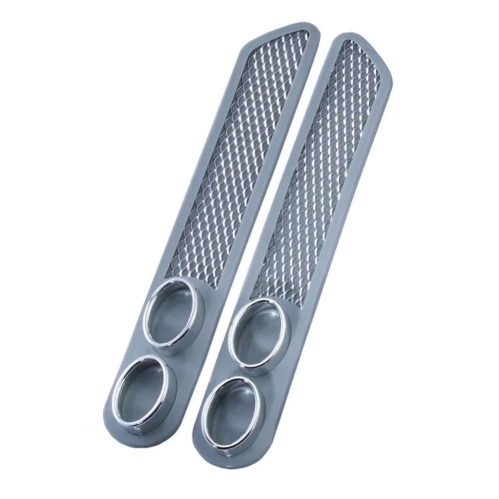 No Drilling Required False Exhaust Pipe Stickers Cool Design Vent Grid Exhaust  Car Decorative