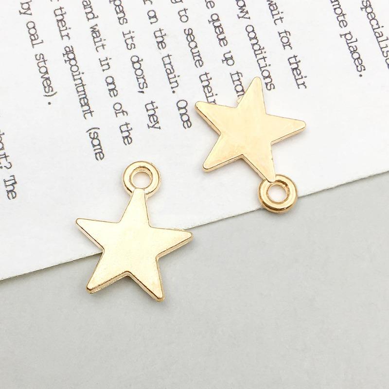 300pcs Charms Star Handmade Craft Pendant Making Fit Vintage Tibetan Silver Color DIY for Bracelet Necklace.