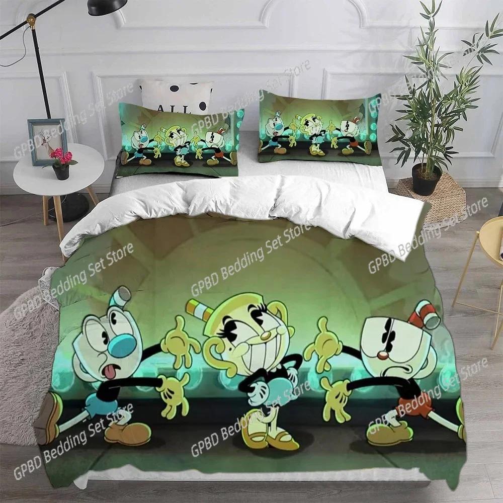 New Home Textiles Cartoon Cuphead Bedding Set Bedroom Soft Modern Bedspreads Comefortable Duvet Cover Quilt Cover And Pillowcase