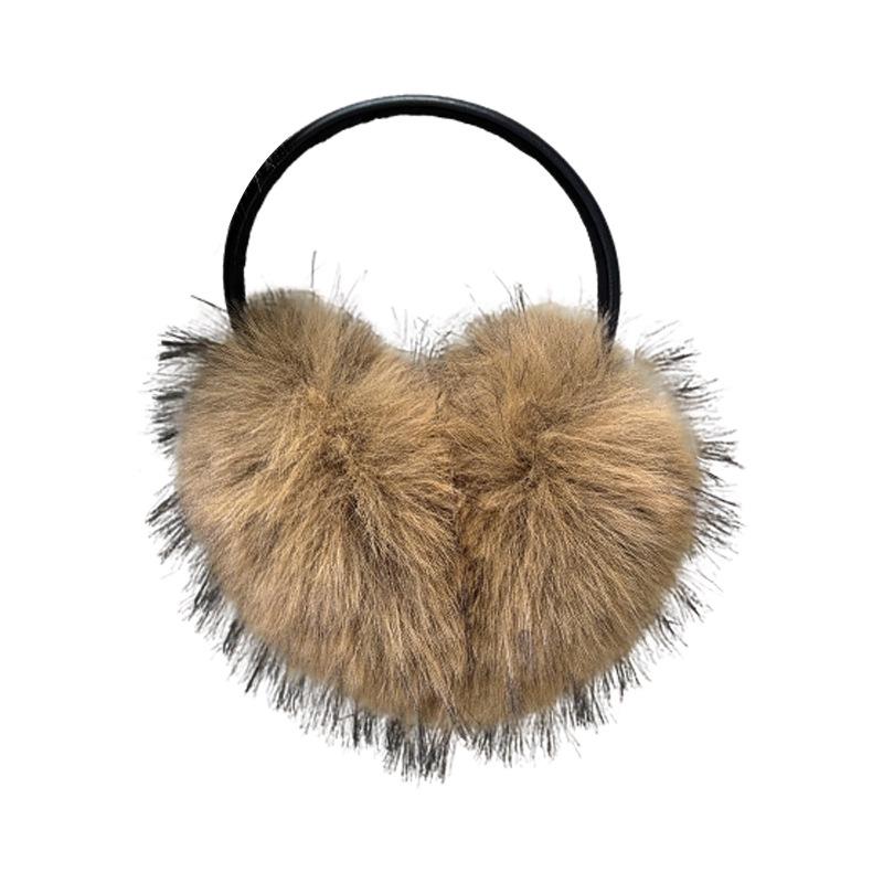 Plush Women's Winter Earmuffs - Faux Mink Fur, Windproof & Cozy for Outdoor Cycling.