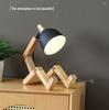 Verstellbare Holz-Augenschutz-Schreibtischlampe für Arbeitszimmer & Schlafzimmer