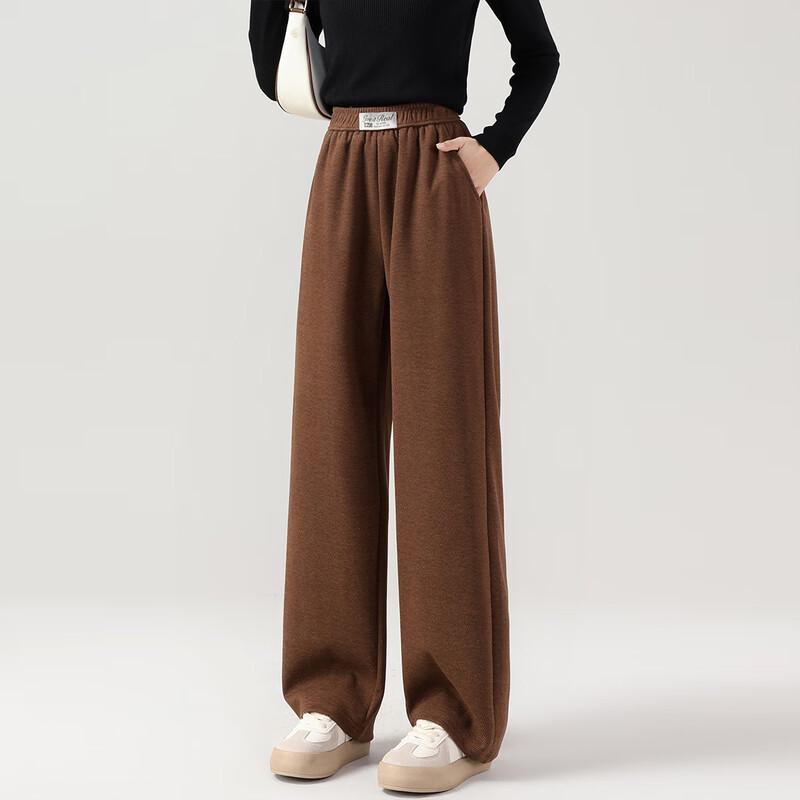 Izzue Women's Lamb Wool Blend Wide-Leg Trousers