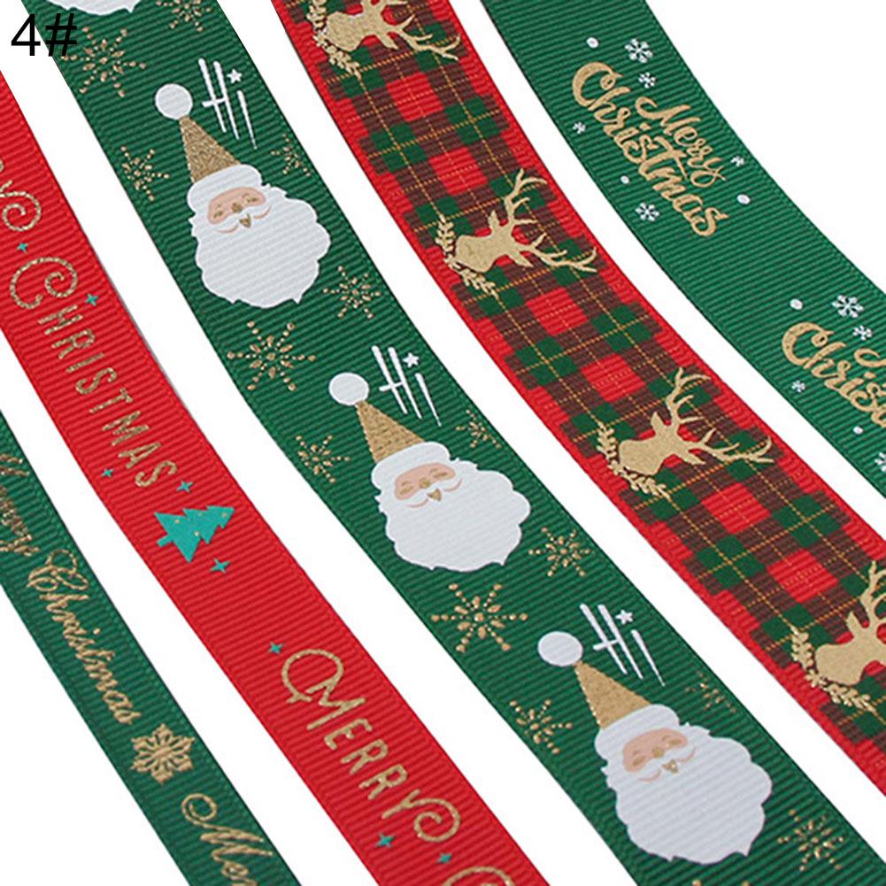 5 Meter 10mm Julgran Snöflinga Mönster Förpackningsband Juldekor