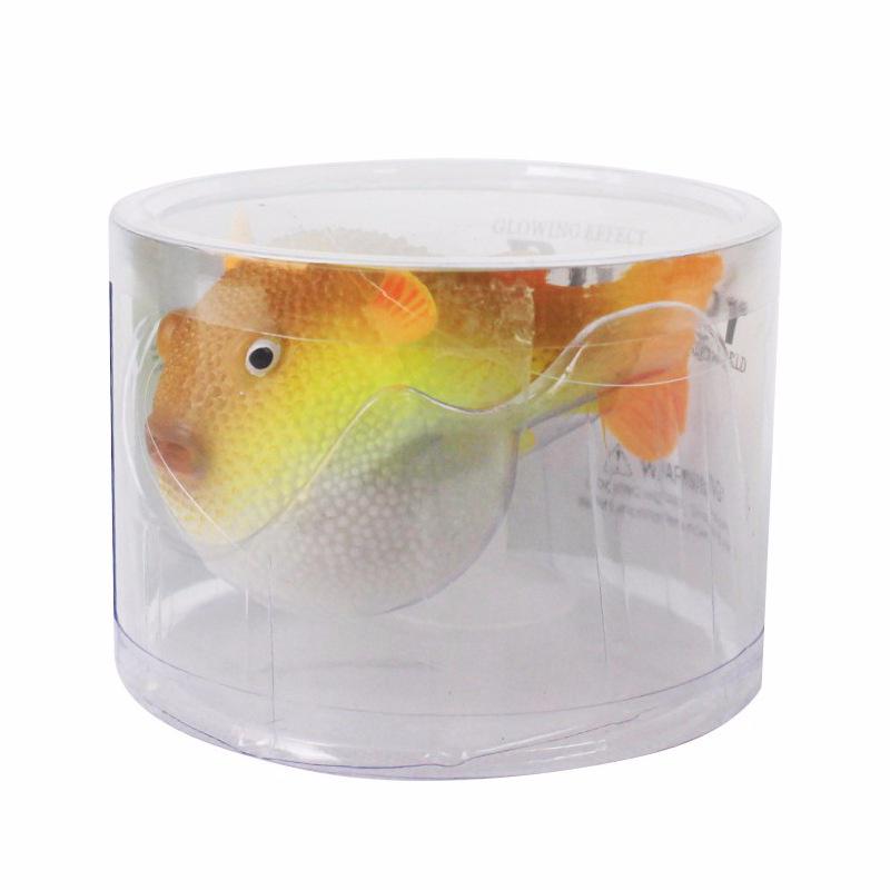 Aquarium Fish Tan Silica Gel Night Light Puffer Fish Aquarium Decoration Simulation Fish Night Light