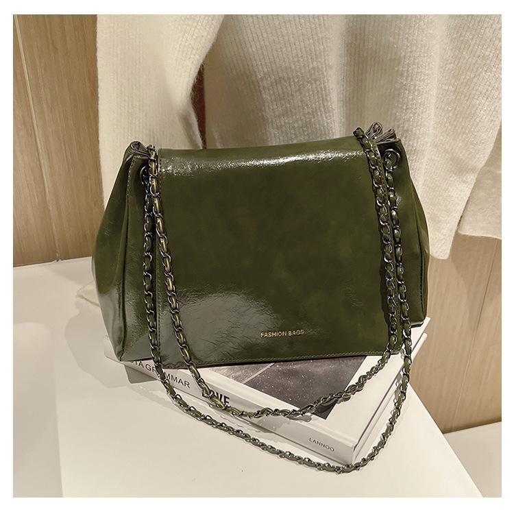 Large Capacity Bag Women'S Fashion Retro Autumn Chain Shoulder Messenger Bag Casual Texture Tote Bag