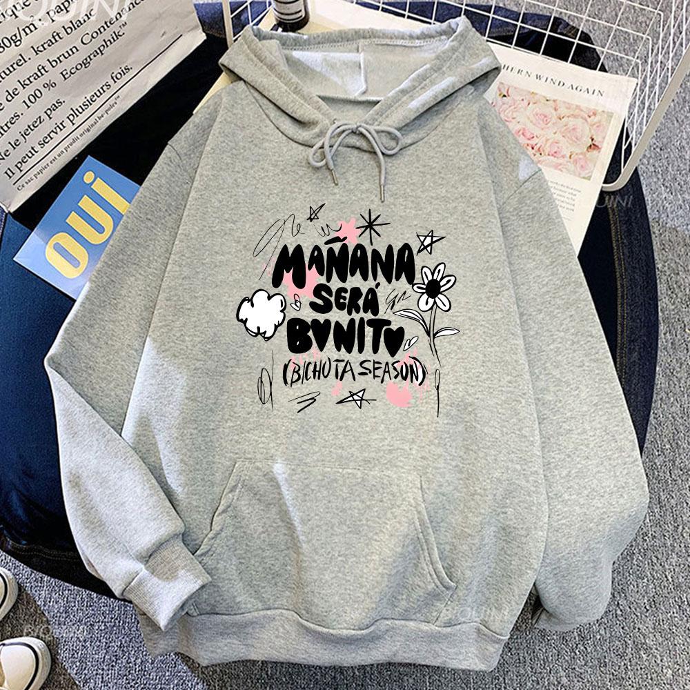 Karoll G Manana Sera Bonito Print Hoodie Vorherrschende Streetwear Pullover Winter Fleece Sweatshirts Übergroße Kleidung