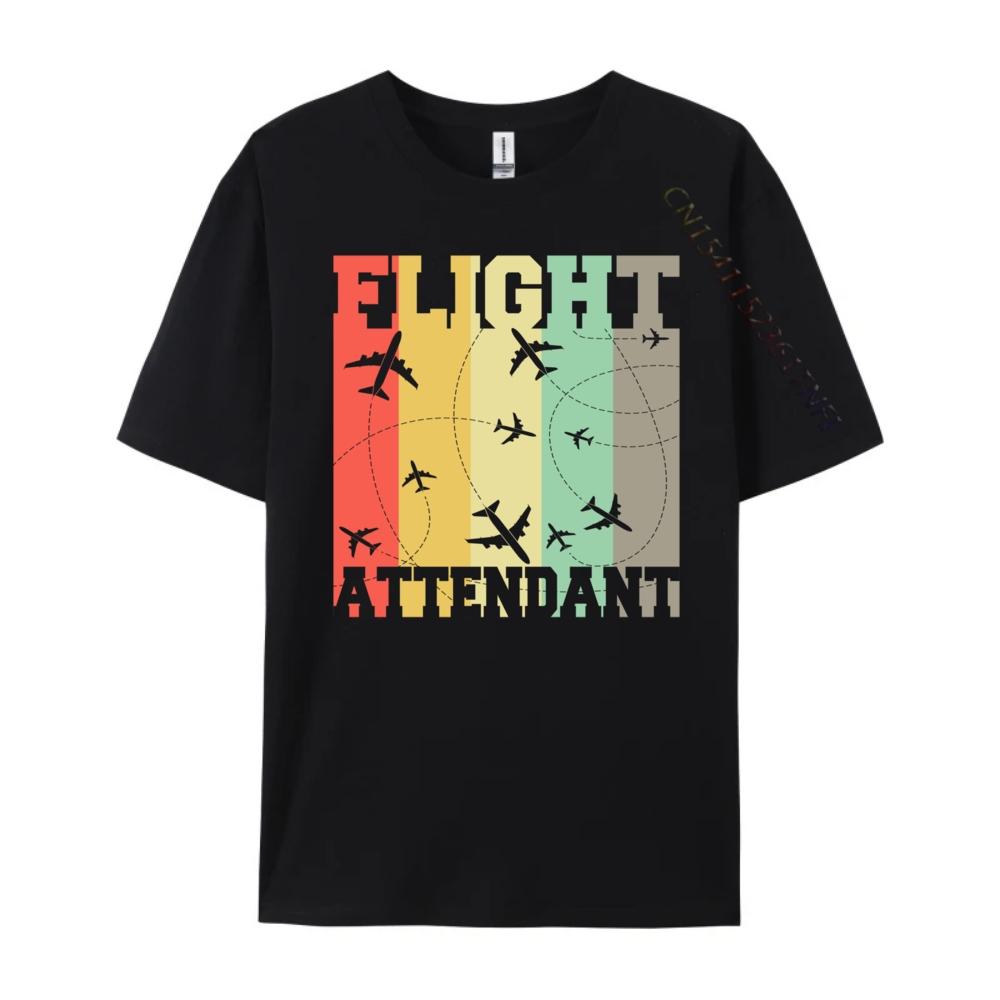 Flight Attendant Flying Plane Stewardess Free Shippping Clothes New Year 2025 T Shirts Oversized Graphic