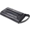 Stylische Clutch für Herren aus echtem Strukturleder mit Reptilprägung CANPELLINI 21563 Schwarz