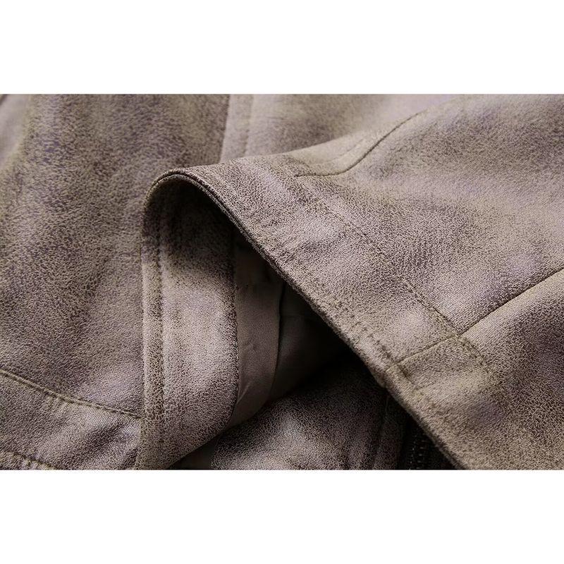 Kaslead New Arrival Women's Clothing Fashion Style Stylish Simple and Versatile Deerskin Velvet Stand-up Collar Jacket