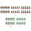 10PCS Green Artificial Pine Branches DIY Accessories Home Decoration Christmas Red Berries Stems Wrapping Wedding Ornament