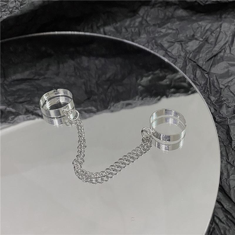 Punk Hip-Hop Kreuzring Hand Mehrschichtig Gefaltet Retro Fingerkette Verstellbare Ringe Schmuck Geschenk für Unisex Ring Party Ringe
