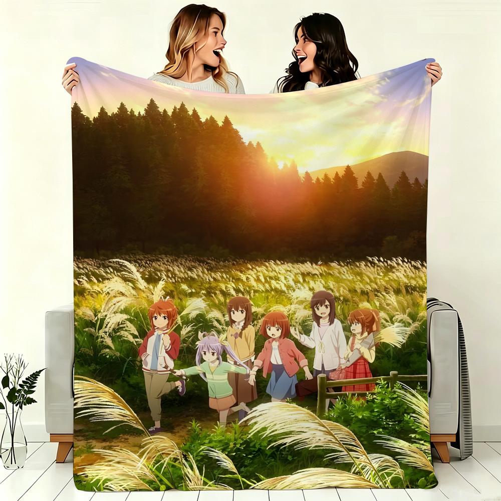 Anime N-NonS NonS BiyoriS Throw Soft Warm Throw Blanket for Bedroom Living Room Bed Travel Camping Picnic Gift