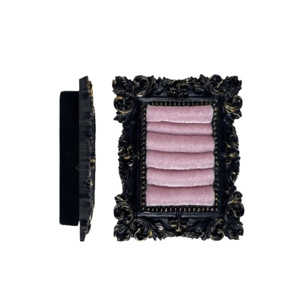 Velvet Ring Display Holder Gothic Dark Style Earring Display Rack  Storage розовый