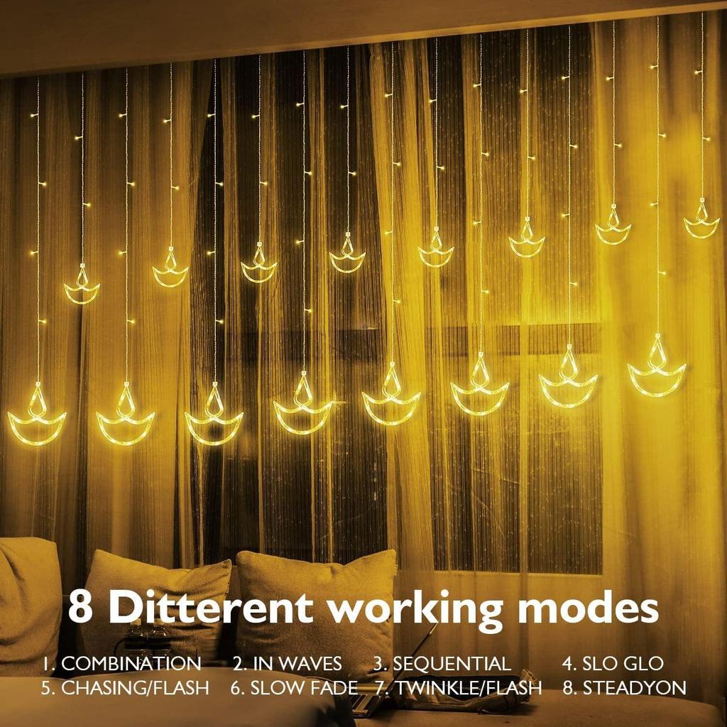 Diya světla pro dekoraci- Chrámové dekorační předměty, Závěsná světla pro dekorační předměty Mandir, Dekorace Pooja pokoje