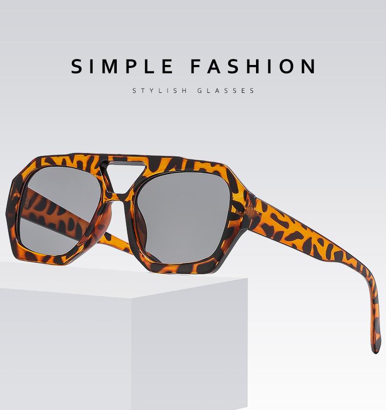 5set Female Large Frame Square Sunglasses Fashion New Retro Double Bridges Sun Glasses Female Luxury Designer Lady Eyewear UV400