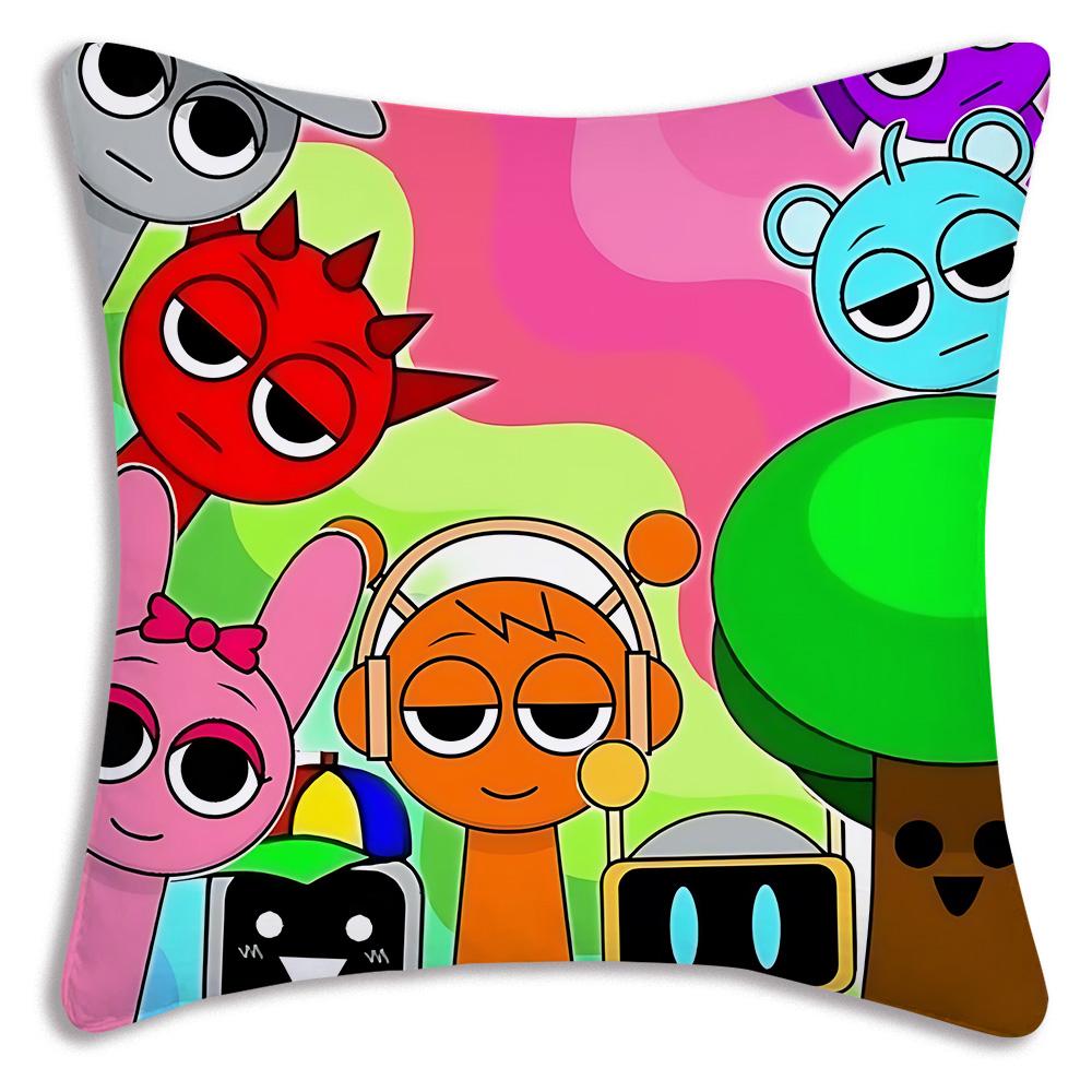 Joc amuzant Pentru S-SprunkiS Huse de Pernă Desene Animate Canapea Decorative Casă Imprimare Față-Verso Pluș Scurt Drăguț Husă Pernă