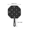 Cast Iron Egg Puff Frying Pan Non-Stick Even Heat Distribution Takoyaki Pan Heat-Resistant Handle 12 Hole Octopus Meatball Grill