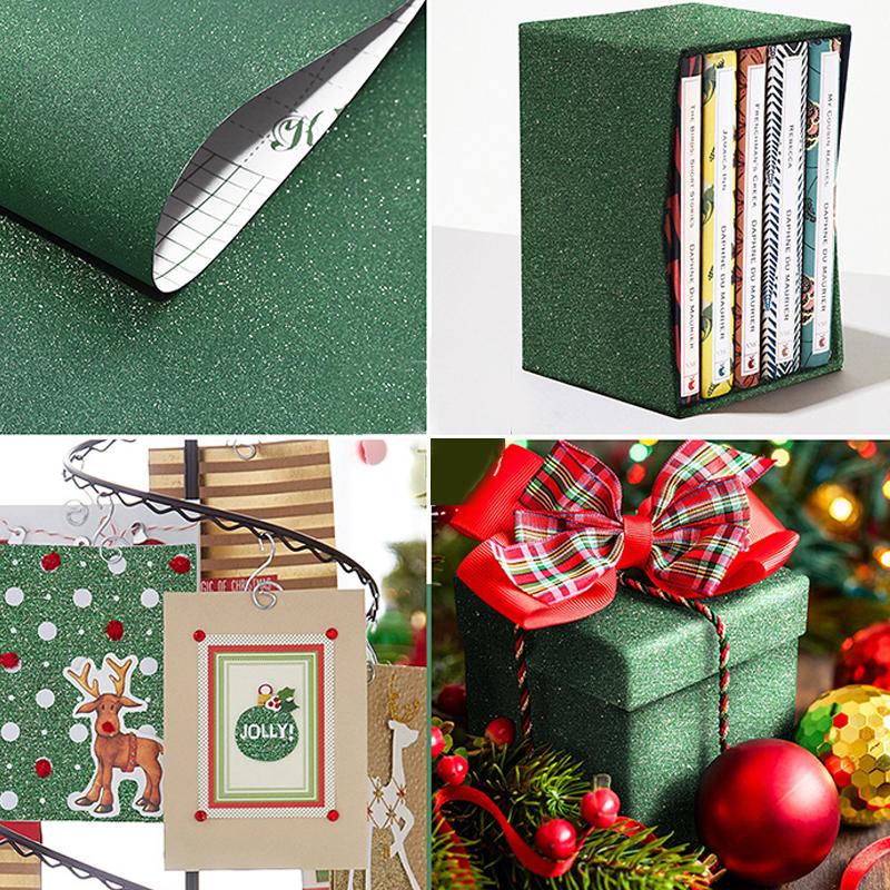 3 Meter Modern Glitter Wallpaper Self Adhesive Bedroom Wall Sticker Furniture Wardrobe Decor Film Shiny Xmas Gift Package Paper