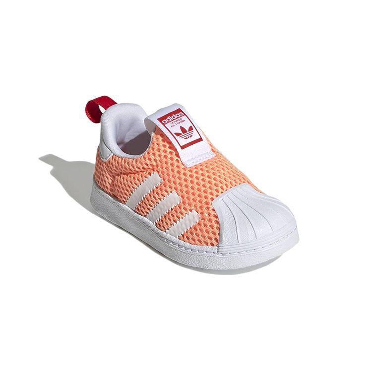 Adidas Originals Superstar Series Comfortable Versatile Low-Top Walking Shoes Baby Shoes Orange GY9144