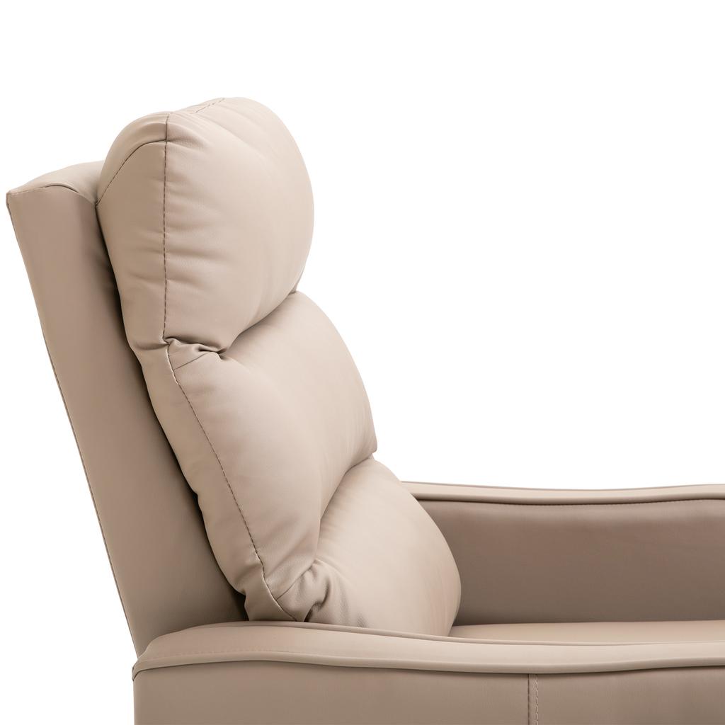Relax Recliner Armchair Relax Sofa Upholstered In PU with Retractable Footrest for Bedroom Living Room 65x89x100 Cm Brown