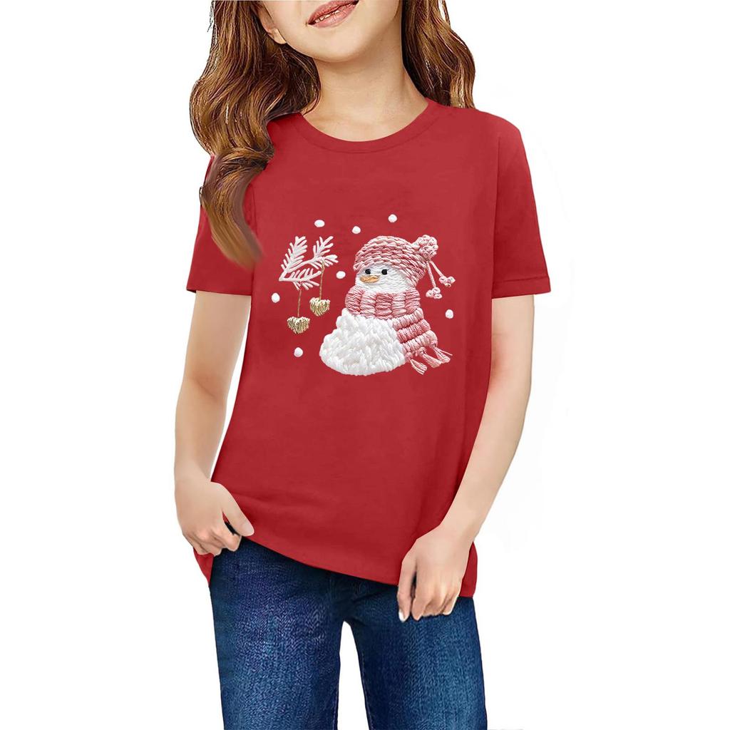 Children's Short Sleeve Neck T-Shirt Animal Print Daily Casual Top