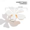 Summer Cavation Oil Dripping White Pearl Flower Ring Exaggerated Jewelry Gift Geometric Adjustable Metallic Starfish Rings for Women